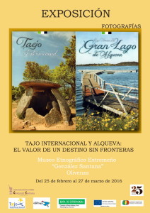 Cartel exposición Tajo Internacional y Alqueva