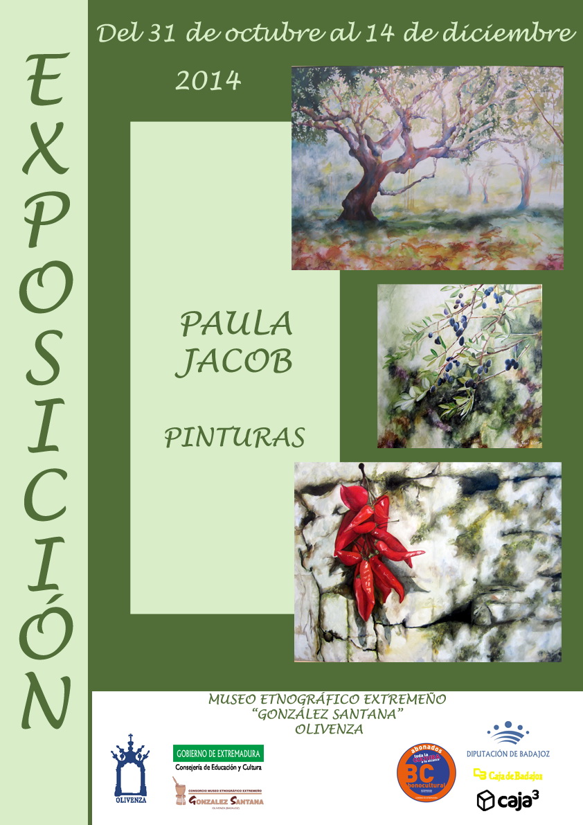 Cartel exposición Pinturas de Paula Jacob