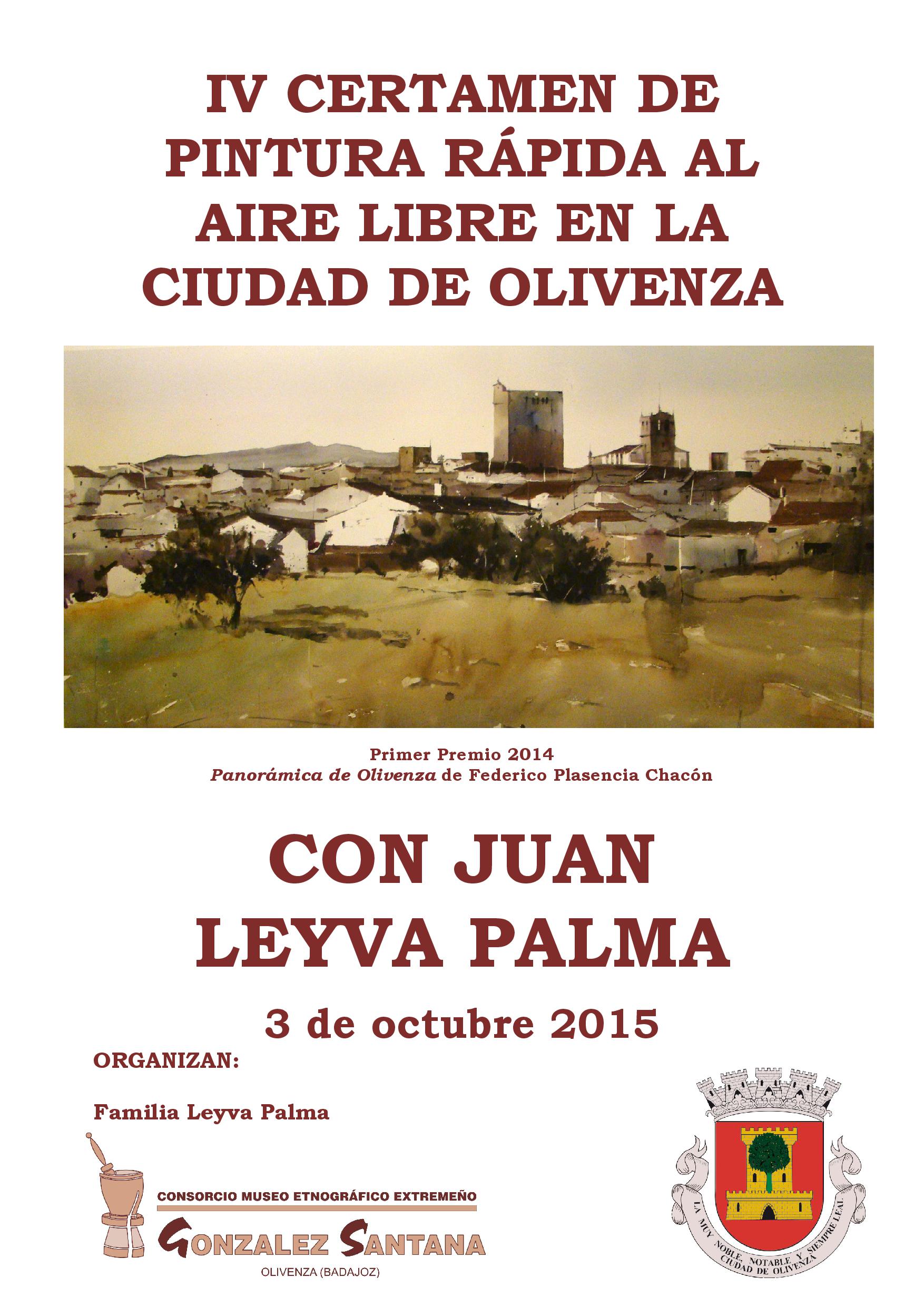 Cartel IV Certamen de Pintura Rápida al Aire Libre Juan Leyva Palma