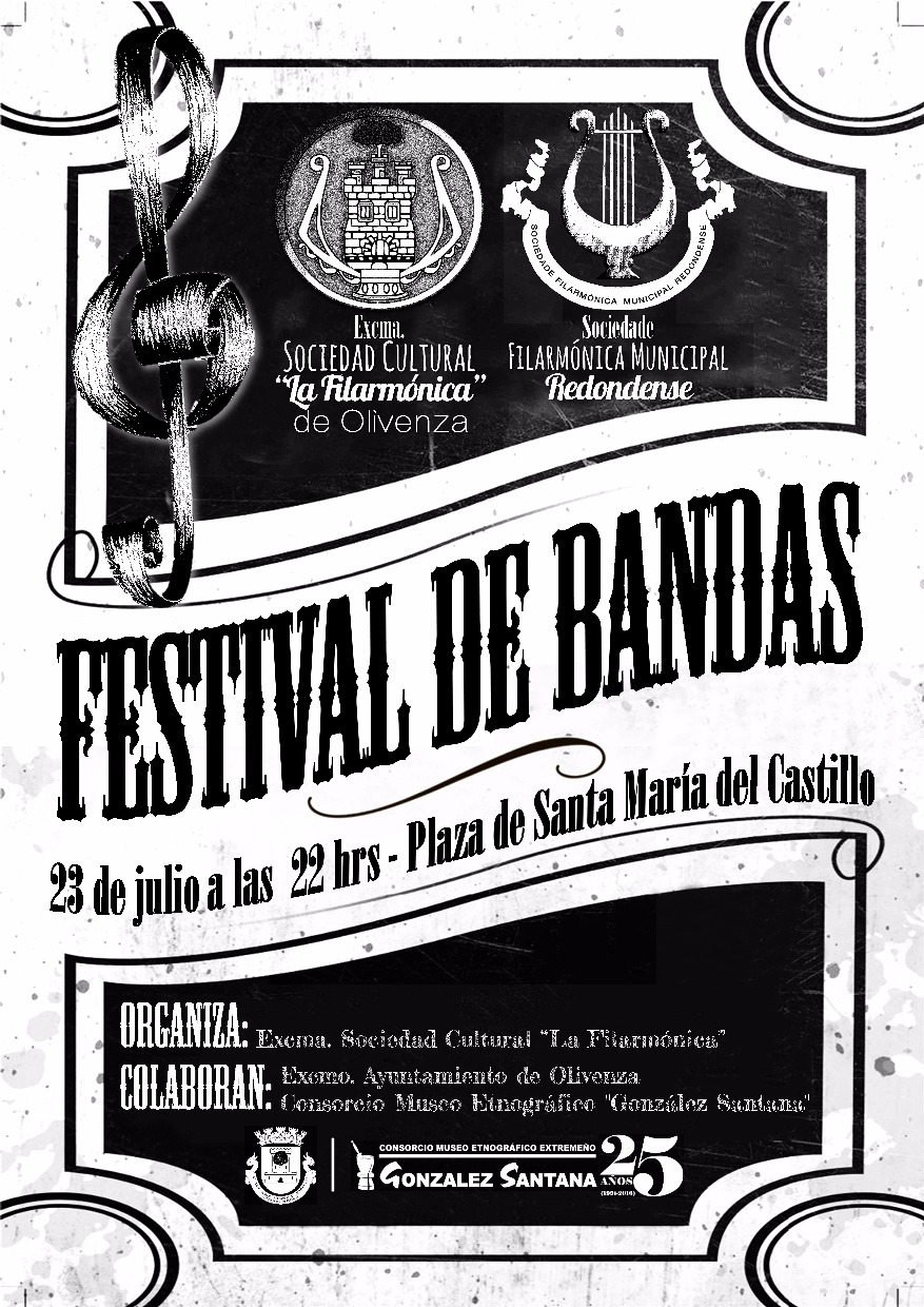 Cartel Concierto Festival de Bandas. 23 07 16