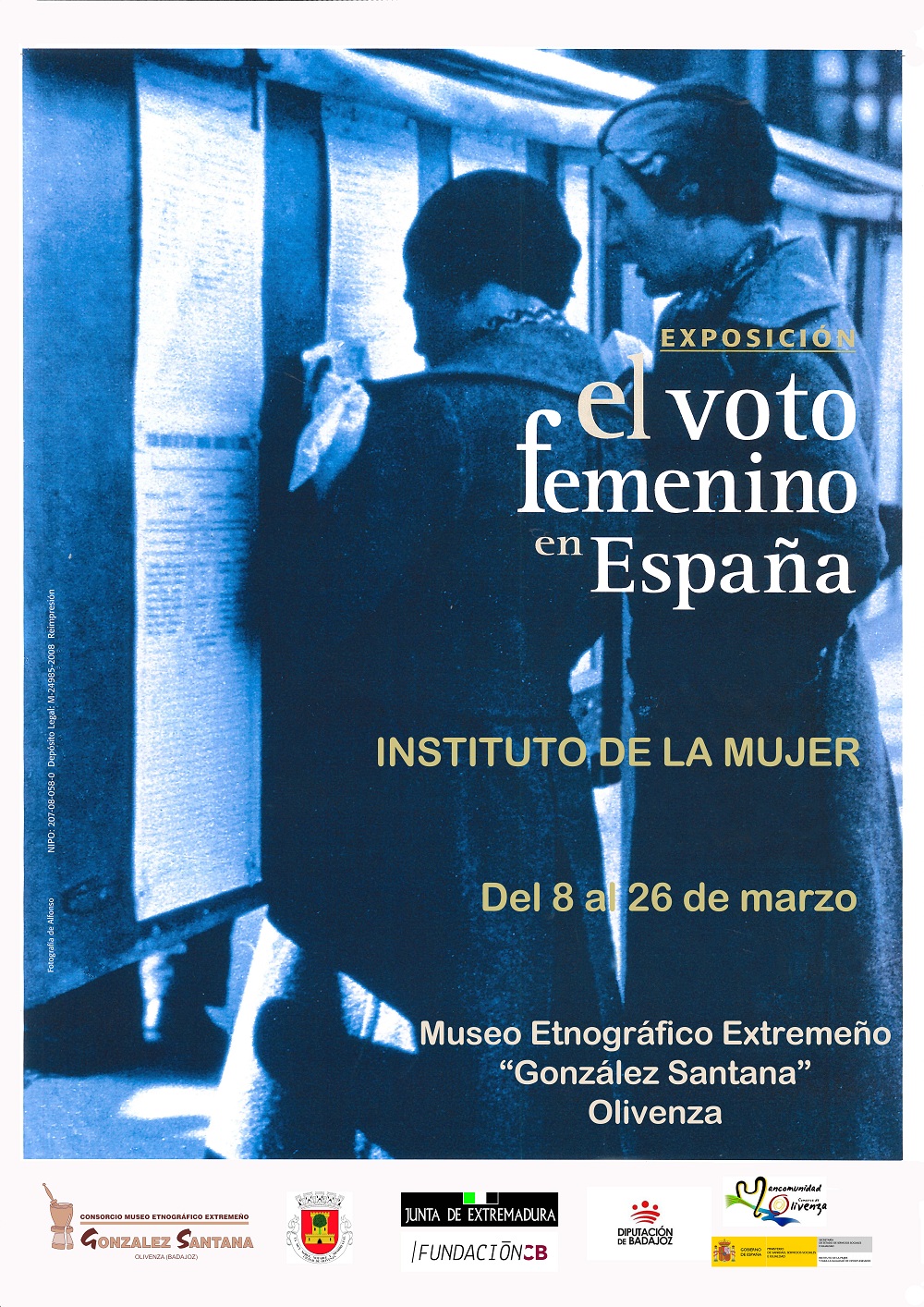 El voto femenino en España. Museo Etnográfico Extremeño González Santana. Olivenza. Badajoz