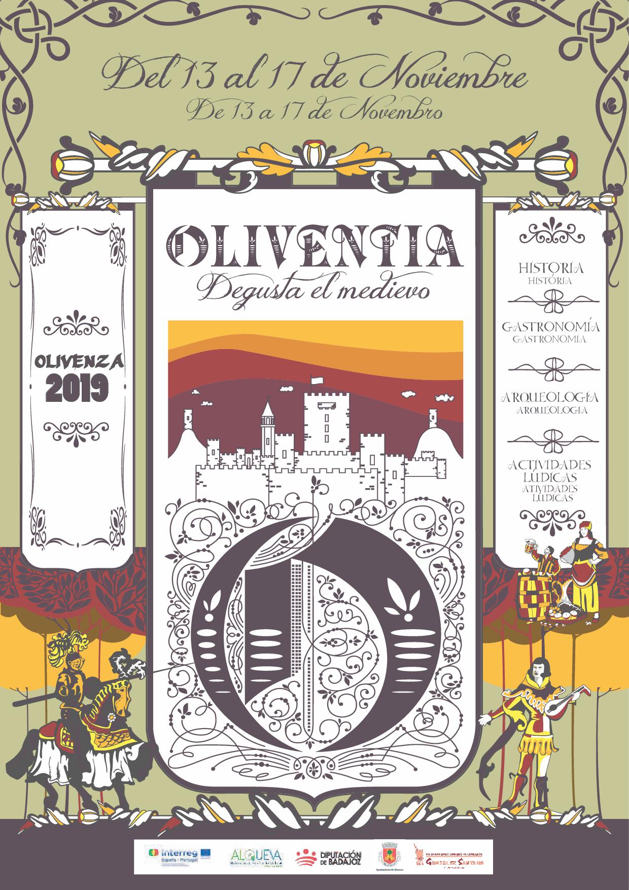 Cartel Oliventia 2019. Logo etnográfico