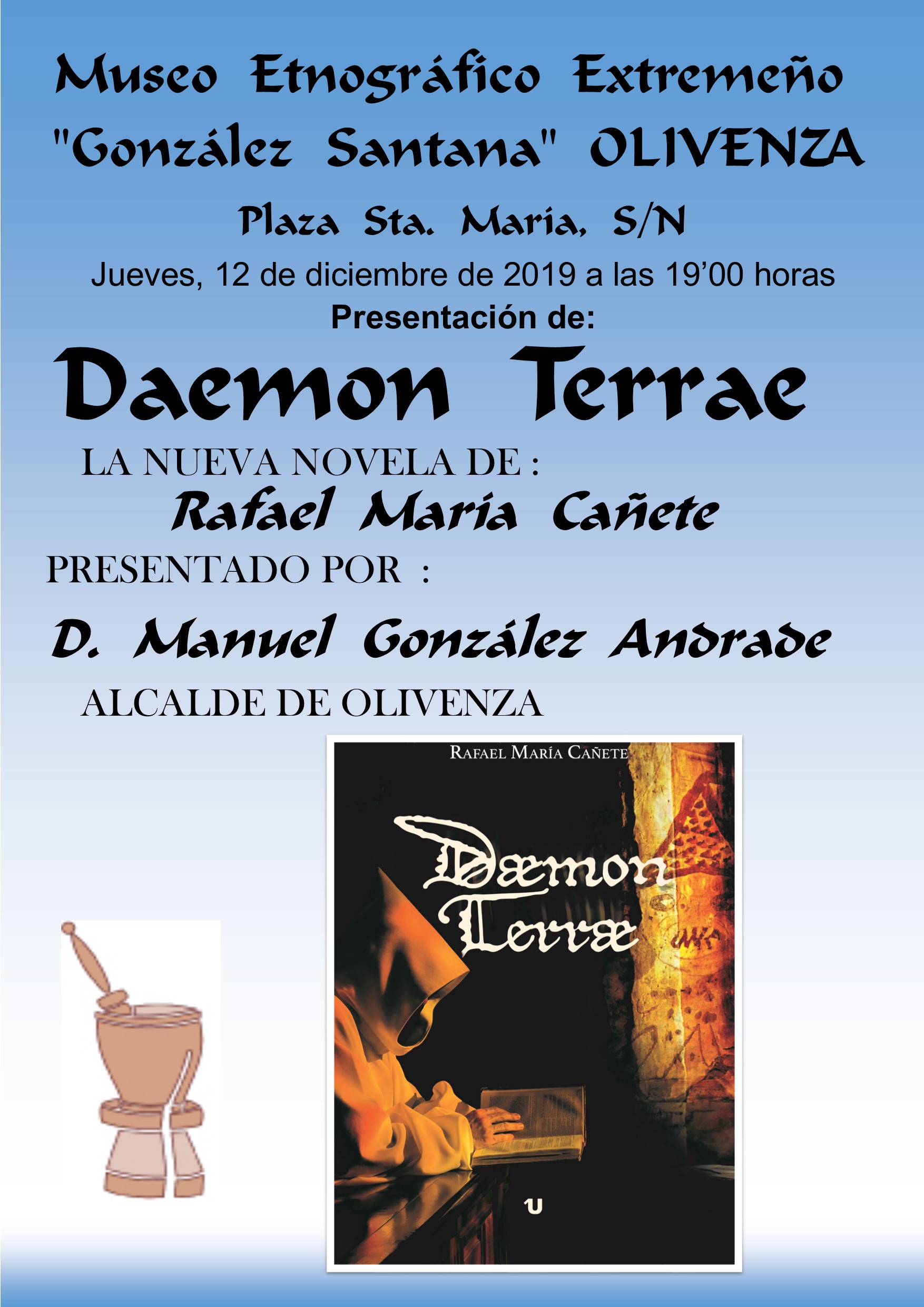 Cartel presentación libro Daemon Terrae