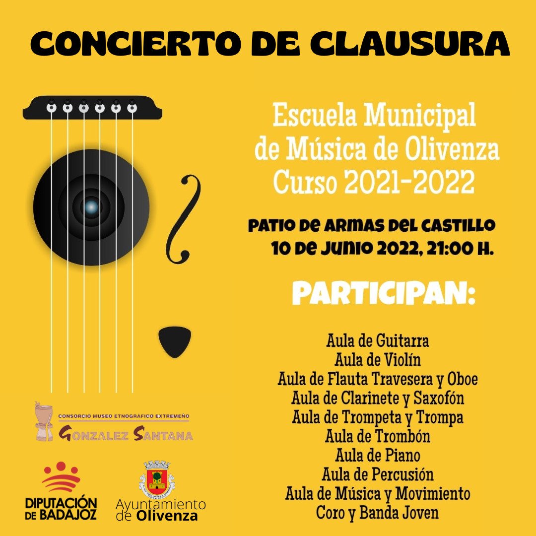 Cartel Concierto Clausura Escuela Municipal de Musica